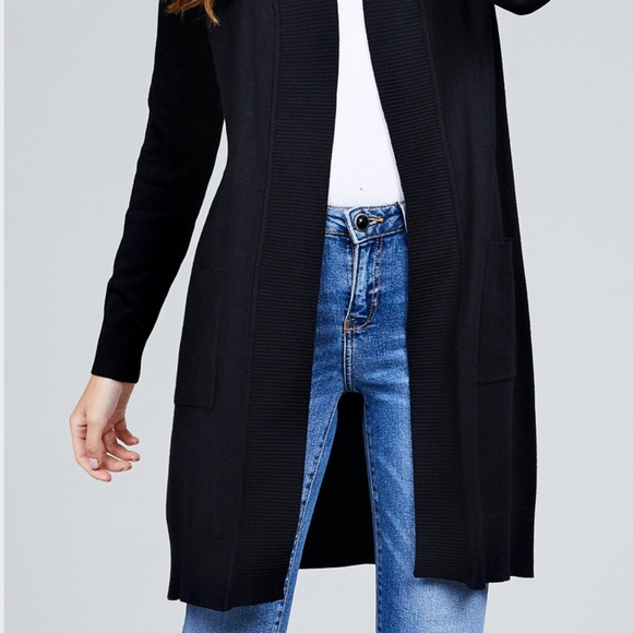 🍁JUST IN🍁LONG SLEEVE OPEN FRONT CARDIGAN SWEATER - Picture 3 of 3